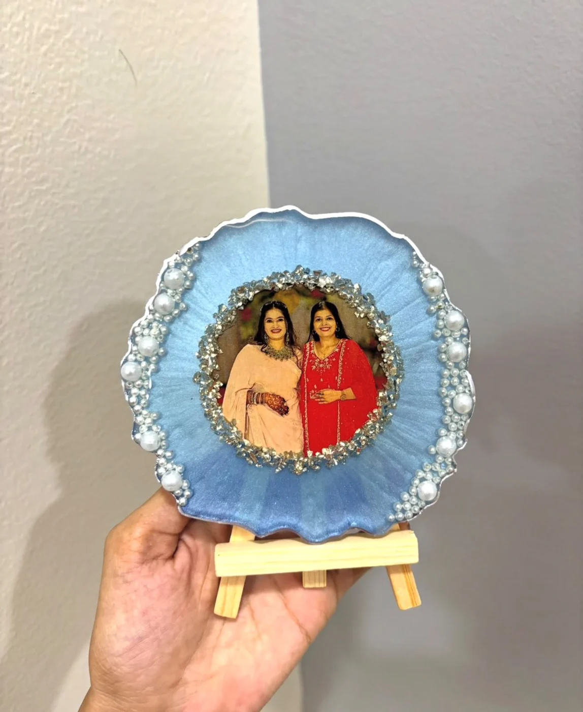 Blue Couple Photo Keepsake — Design #07