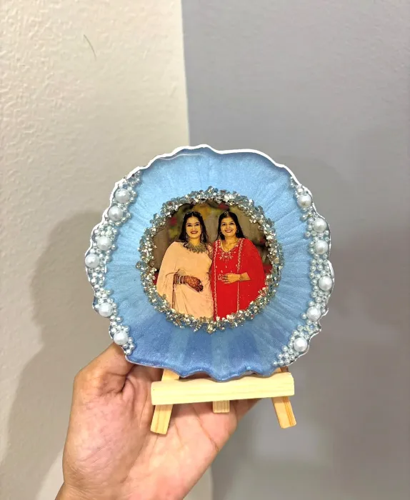 Blue Couple Photo Keepsake — Design #07