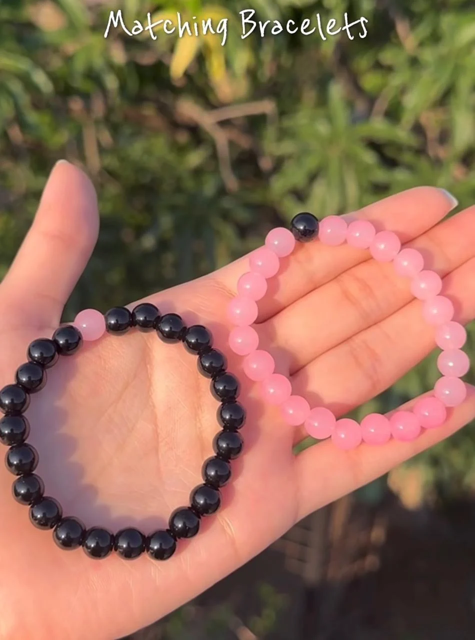 Pink Black Couple Bracelets — Design #58