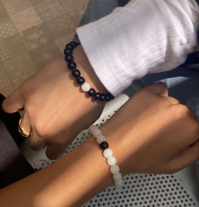 Black White Couple Wrist Bracelets — Design #61